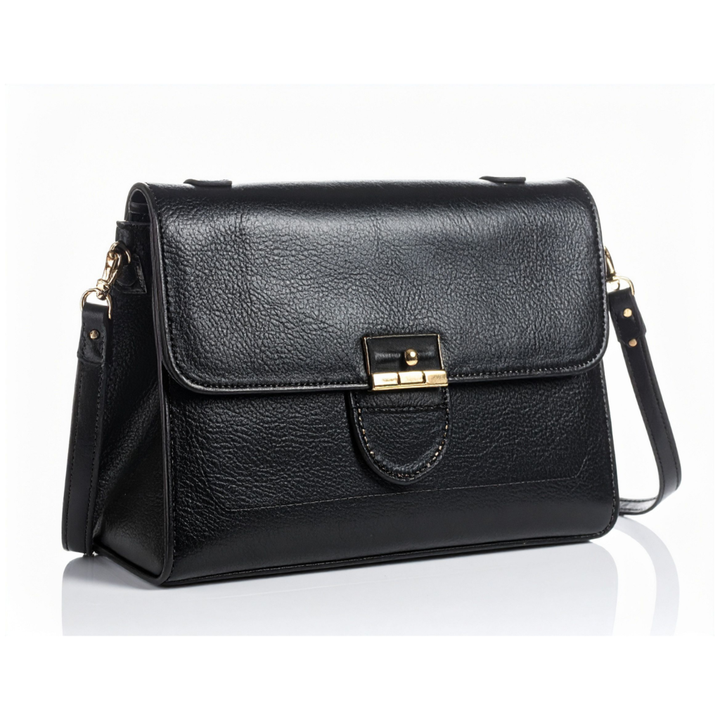 Black Leather Shoulder Bag