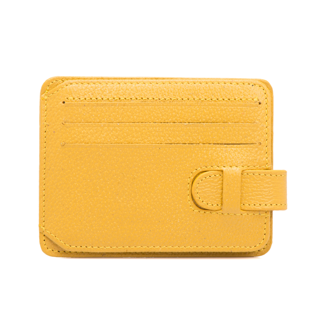 Lemon Leather Card Holder